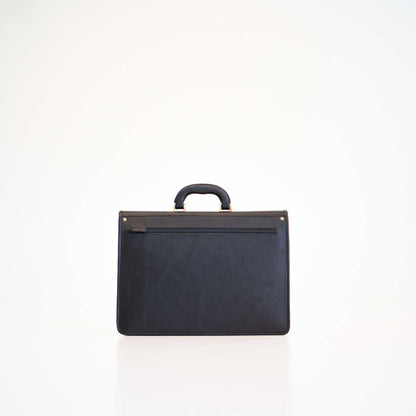 Leather Briefcase No. 99 - Black