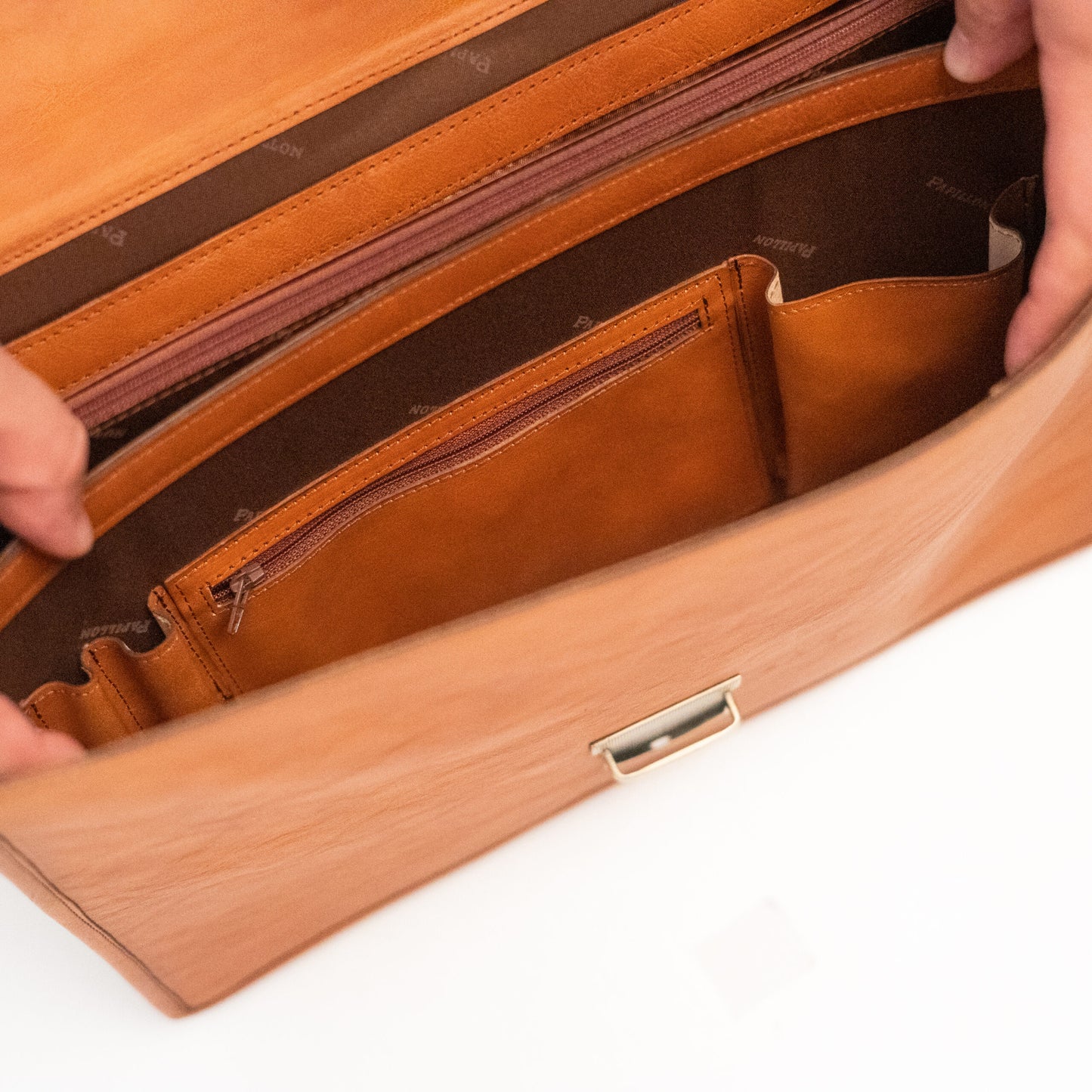 Leather Briefcase No. 99 - Cognac