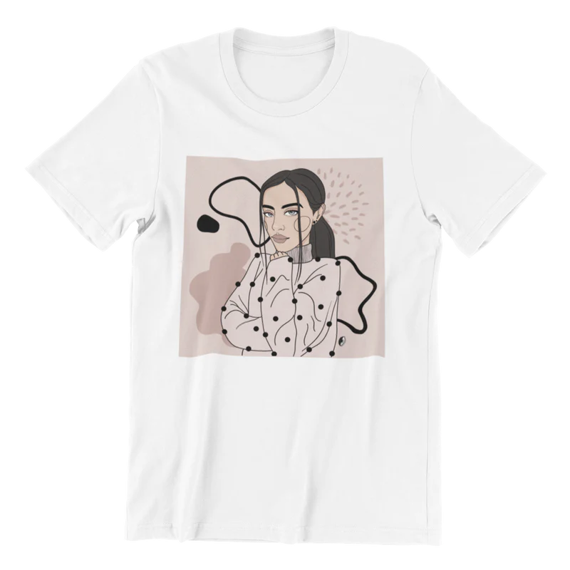 Unisex Organic Cotton T-shirt with Illustration - Abstract