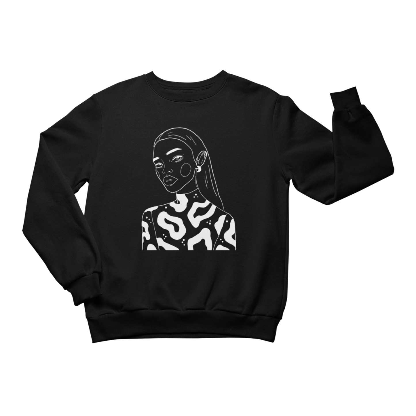 Unisex Crewneck Sweatshirt with Illustration - The Moon Queen