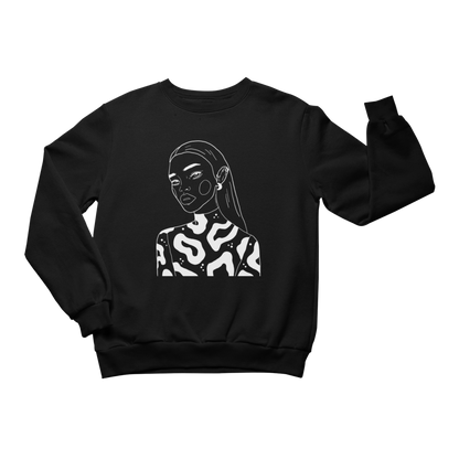 Unisex Crewneck Sweatshirt with Illustration - The Moon Queen