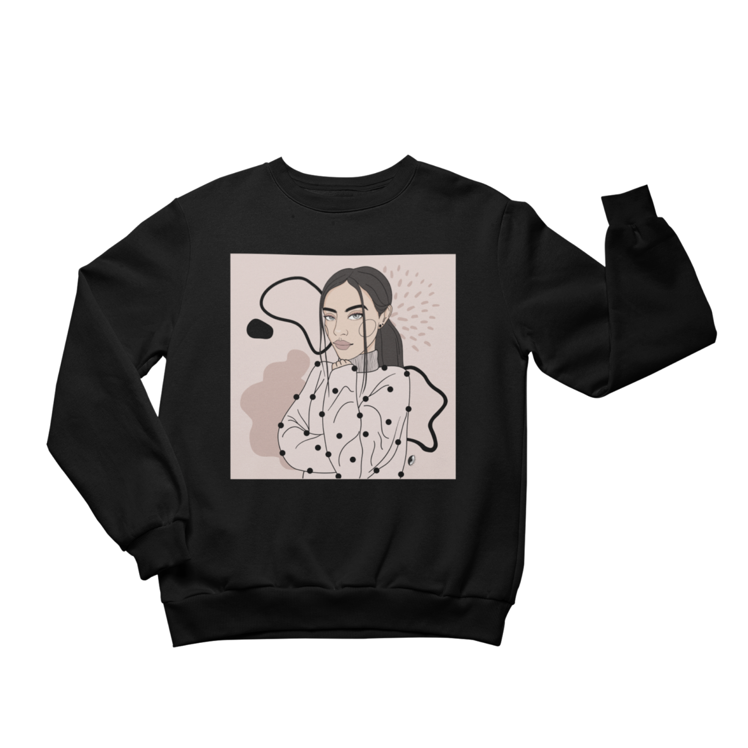 Unisex Crewneck Sweatshirt with Illustration - Abstract