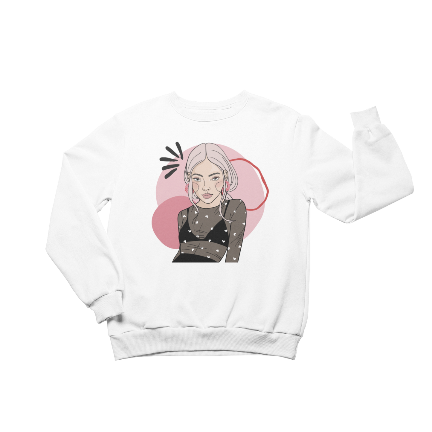 Unisex Crewneck Sweatshirt with Illustration - Cozy Cupid