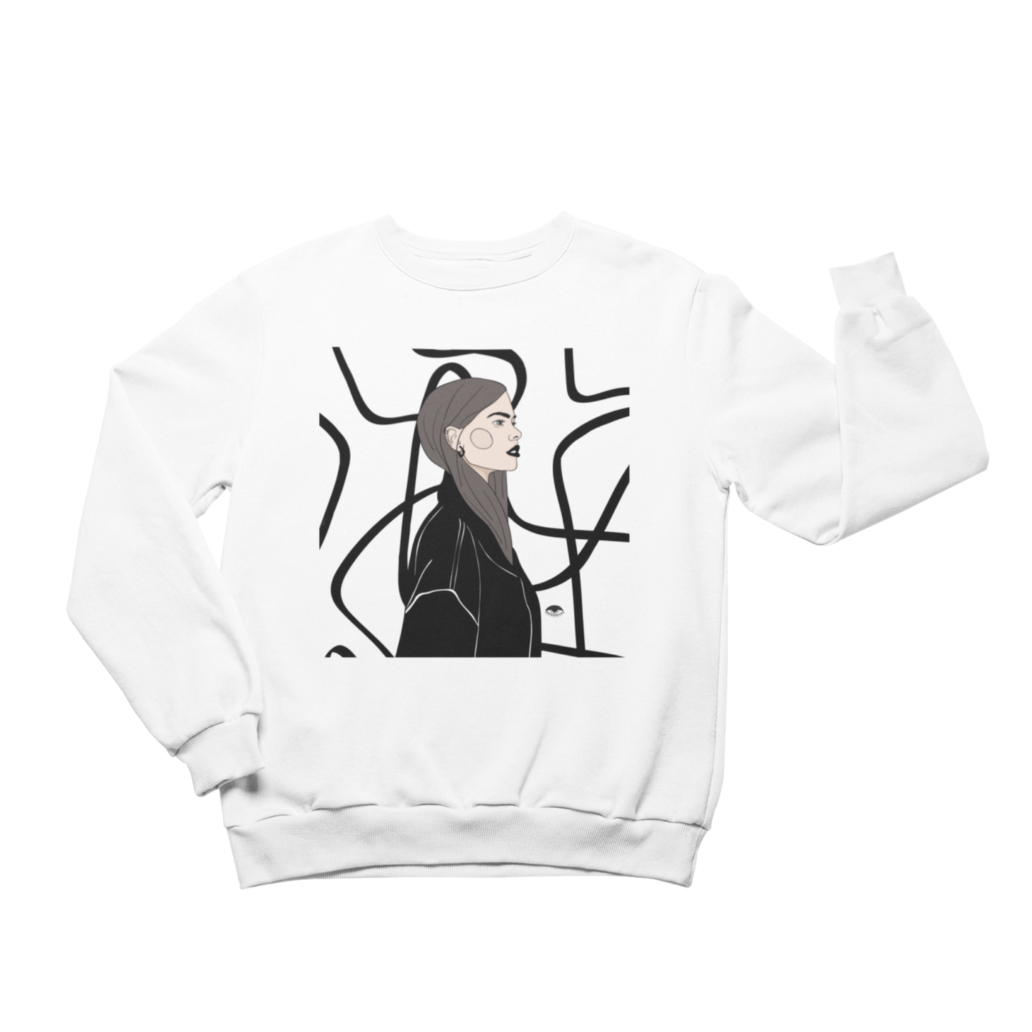 Unisex Crewneck Sweatshirt with Illustration - Free Falling