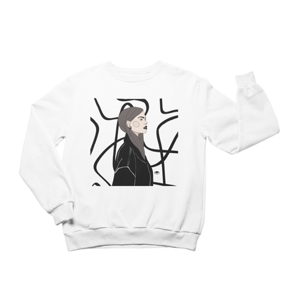 Unisex Crewneck Sweatshirt with Illustration - Free Falling