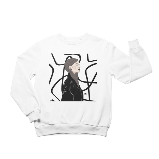 Unisex Crewneck Sweatshirt with Illustration - Free Falling