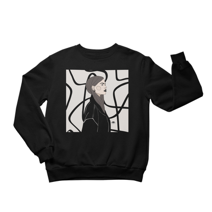 Unisex Crewneck Sweatshirt with Illustration - Free Falling