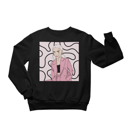 Unisex Crewneck Sweatshirt with Illustration - Hello Sweet Girl