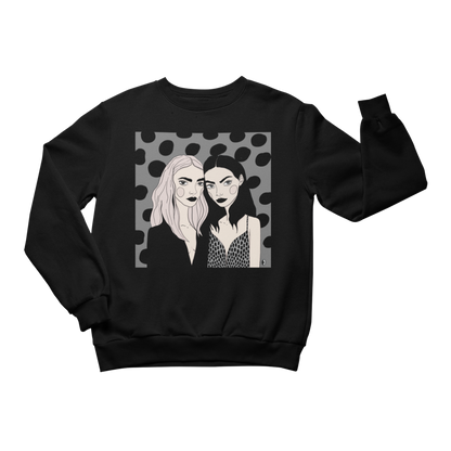 Unisex Crewneck Sweatshirt with Illustration - Love Your Sisters