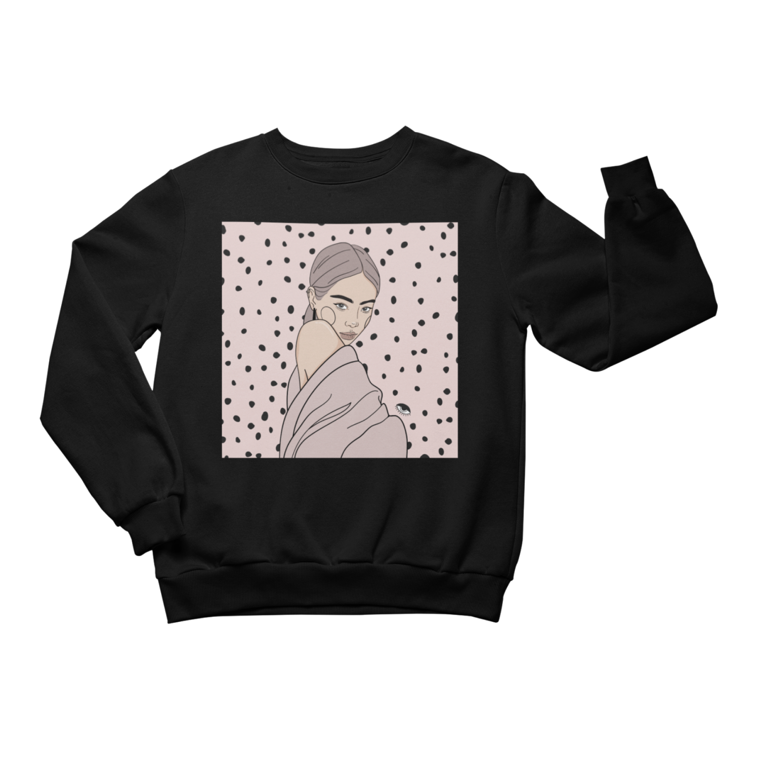 Unisex Crewneck Sweatshirt with Illustration - Maddy