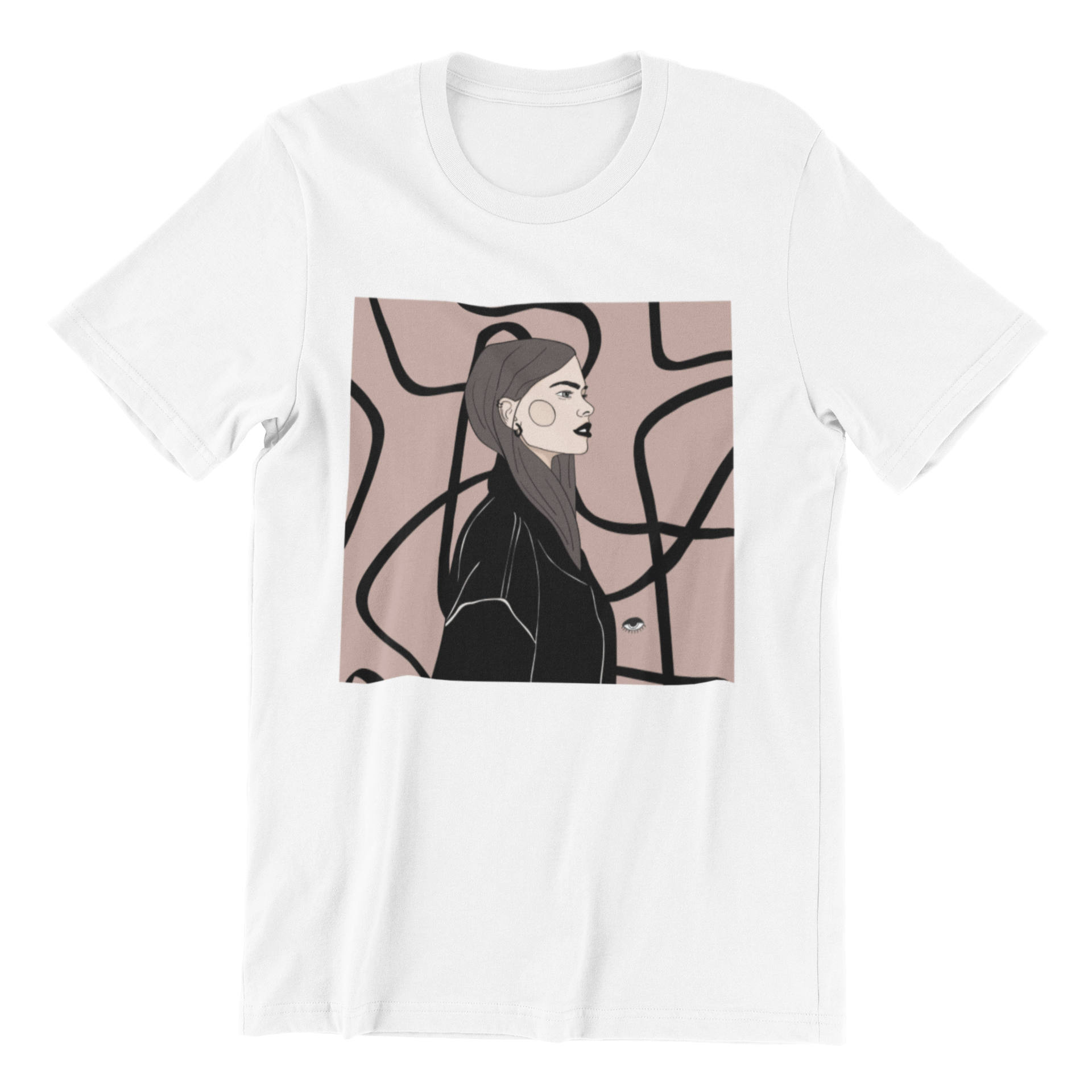 Unisex Organic Cotton T-shirt with Illustration - Strange