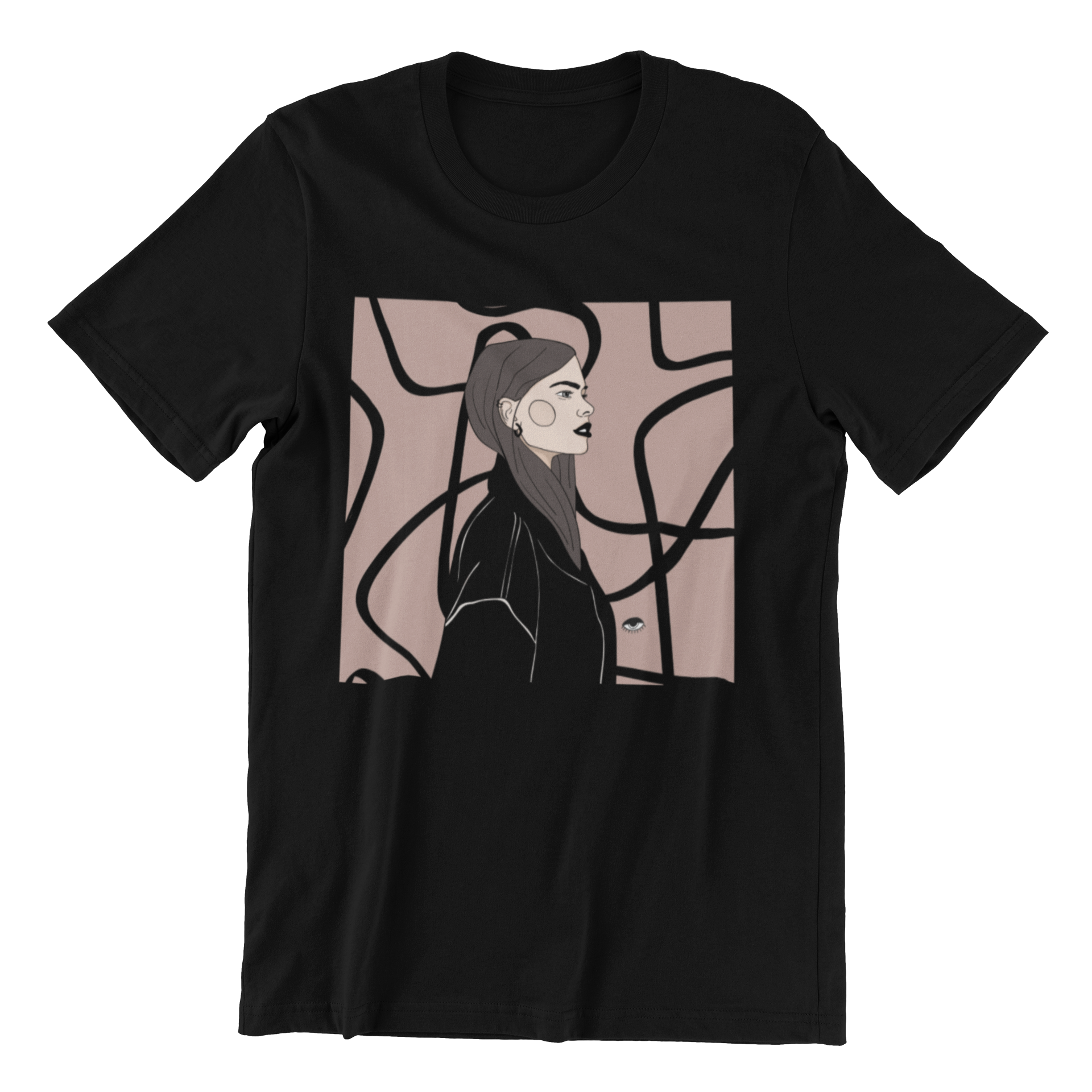 Unisex Organic Cotton T-shirt with Illustration - Strange